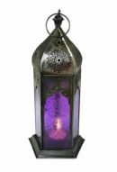 Lantern Candle Holder Purple