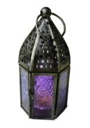 Lantern Candle Holder Purple