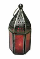 Lantern Candle Holder Red