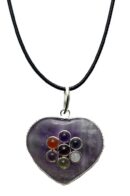 Pendant Heart Amethyst Chakra