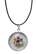Pendant Circle Clear Qz Chakra