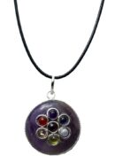 Pendant Circle Amethyst Chakra