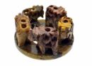 Soapstone 5 Cut Elephants