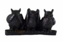 Owls On Perch Resin