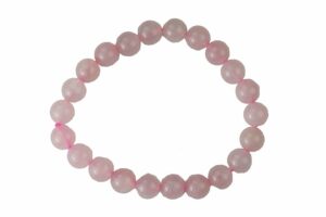 Bracelet Beaded Rose Qtz 8mm