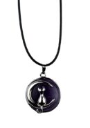 Necklace Cat On Moon Amethyst