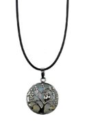 Necklace Owl On Tree Opalite