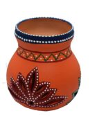 Oil Burner Clay Orange Floral