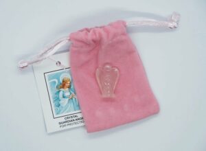 Angel Rose Quartz 20mm In Pouch