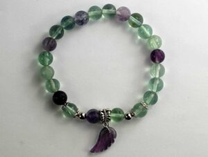 Bracelet Fluorite 8mm Wing