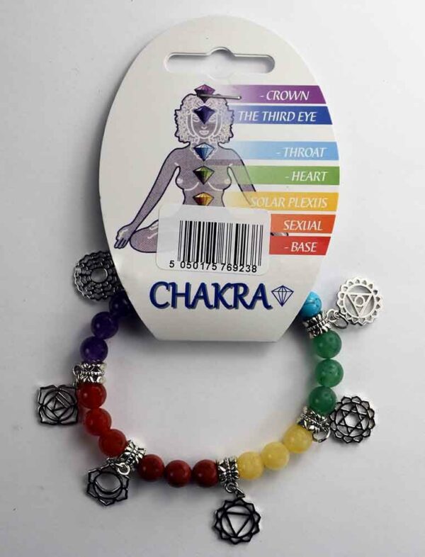 Bracelet 7 stones 8mm Chakra