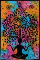 Bedspread Single Yoga Man Tree