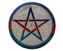 Soapstone Plate Pentagram Set Of 2