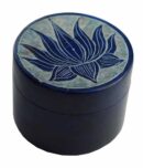 Soapstone Round Box 2" Set Of 2