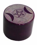 Soapstone Round Box 2" Set Of 2