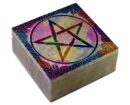 Soapstone Square Box 4x4" Pentagram