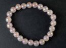 Bracelet Rose Quartz Aura Beads 8mm