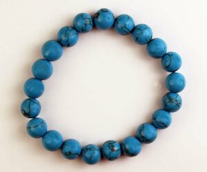 Bracelet Blue Howlite 10mm Beads