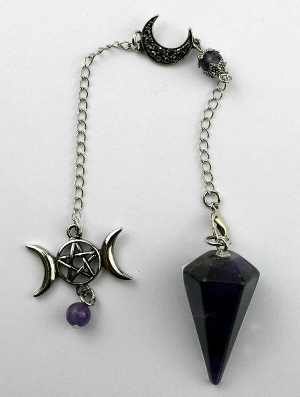 Pendulum Triple Moon Amethyst