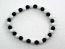 Bracelet Black & White 6mm Ceramic Beads