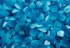 Tumblestone Blue Cat's Eye