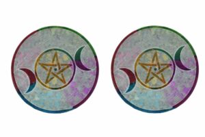 Soapstone Plate Moon 5" X2