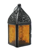 Lantern Candle Holder Yellow