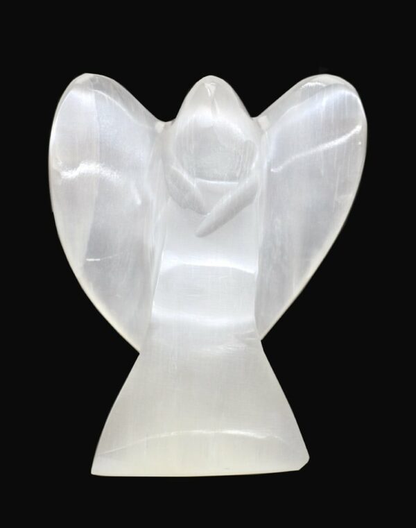 Selenite Angel Standing 10X8cm