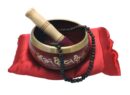 Singing Bowl Buddha 12cm Red