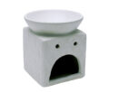 Oil Burner Ceramic Grey Sq 5"