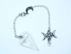 Pendulum Triple Moon Clear Quartz