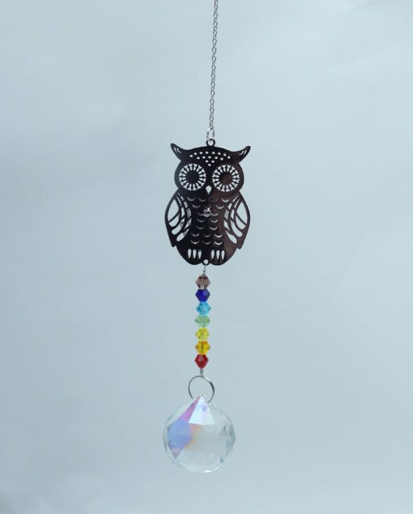 Suncatcher Crystal Chakra Owl