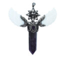 Pendant Wing On Amethyst Wand