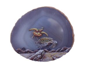 Stone Agate Slice Turtle