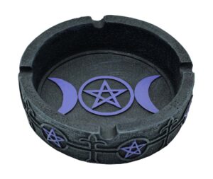 Ashtray Black Purple 3 Moon
