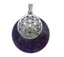 Pendant Donut FOL Amethyst
