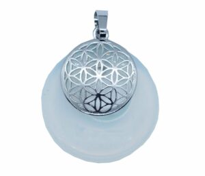 Pendant Donut FOL Opalite