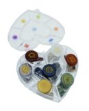 Stone Chakra in Heart Case