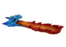 Incense Holder Dragon/Fire Blue