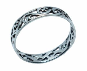 Silver Ring Filigree Band