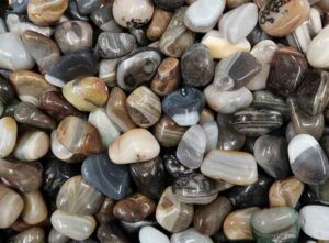 Tumblestone Banded Agate Natural 3-4cm 3pcs