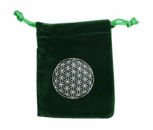 Pouch Velvet Green FOL 9x7cm 5PCS