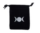 Pouch Velvet Black Triple Moon 5PCS