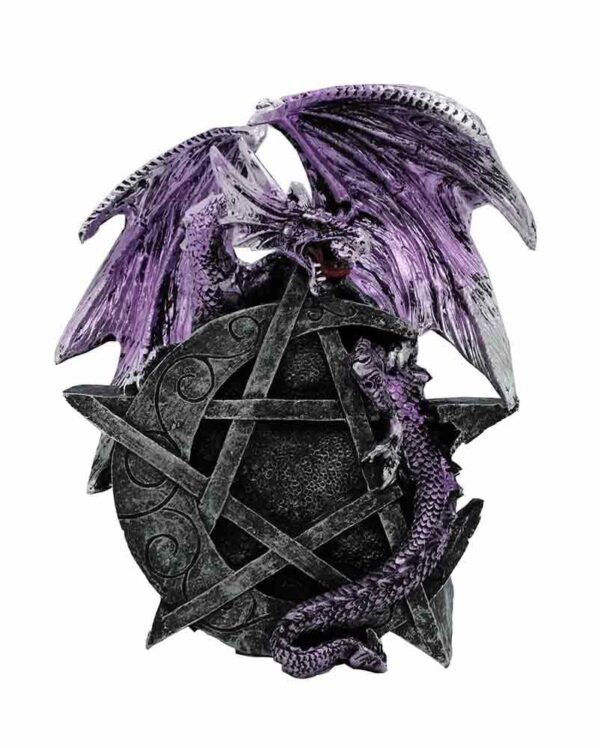 Dragon On Pentagram Moon Purple
