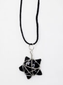Necklace Star Obsidian Wired