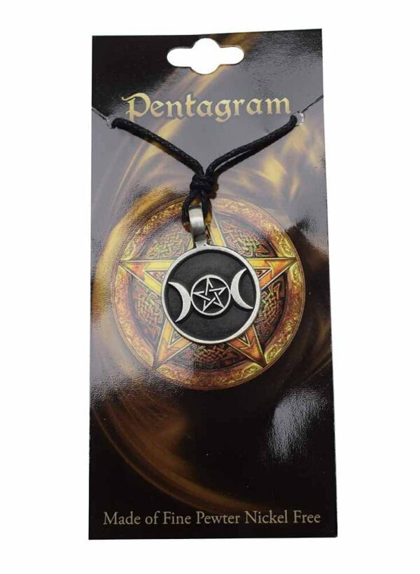Pewter Pendant Triple Moon