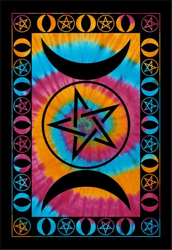 Bedspread Single Triple Moon Multicolour Swirl
