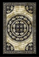 Bedspread Single Round Elephant Yellow