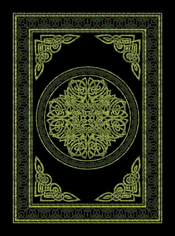 Bedspread Single Celtic Circle Green