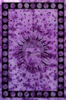 Bedspread Double Buddha Head Purple